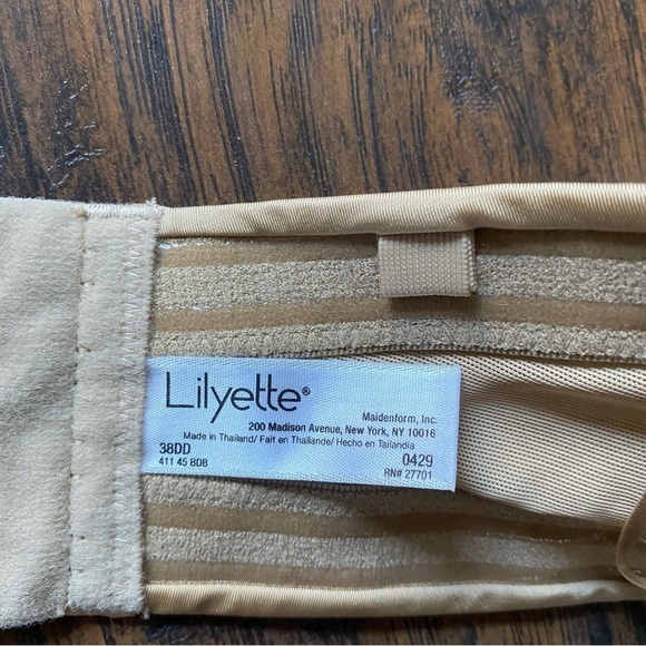Lilyette Nude Strapless Bra Size 38DD - Picture 9 of 10